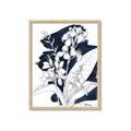 Picture of Blue & White Flower I  _GroupedProduct_Rectangle_Portrait_Framed_Matted_