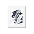 Picture of Blue & White Flower I  _GroupedProduct_Rectangle_Portrait_Framed_Matted_