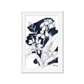 Picture of Blue & White Flower I  _GroupedProduct_Rectangle_Portrait_Framed_Matted_