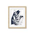 Picture of Blue & white flower II _GroupedProduct_Rectangle_Portrait_Framed_Matted_