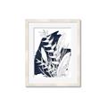Picture of Blue & white flower II _GroupedProduct_Rectangle_Portrait_Framed_Matted_