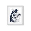 Picture of Blue & white flower II _GroupedProduct_Rectangle_Portrait_Framed_Matted_