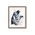 Picture of Blue & white flower II _GroupedProduct_Rectangle_Portrait_Framed_Matted_