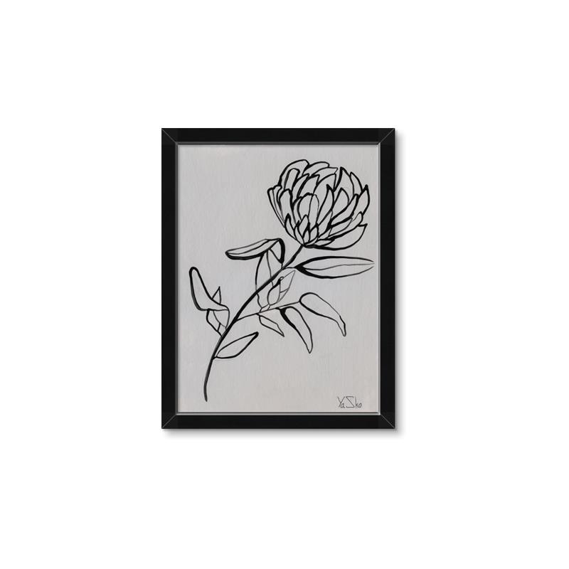 Picture of Gray Floral  _GroupedProduct_Rectangle_Portrait_Framed_Matted_