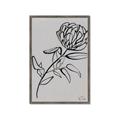 Picture of Gray Floral  _GroupedProduct_Rectangle_Portrait_Framed_Matted_