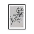 Picture of Gray Floral  _GroupedProduct_Rectangle_Portrait_Framed_Matted_