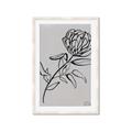 Picture of Gray Floral  _GroupedProduct_Rectangle_Portrait_Framed_Matted_
