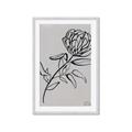 Picture of Gray Floral  _GroupedProduct_Rectangle_Portrait_Framed_Matted_