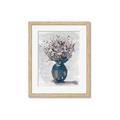 Picture of Blue Pot of Daisies _GroupedProduct_Rectangle_Portrait_Framed_Matted_