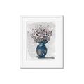 Picture of Blue Pot of Daisies _GroupedProduct_Rectangle_Portrait_Framed_Matted_