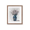 Picture of Blue Pot of Daisies _GroupedProduct_Rectangle_Portrait_Framed_Matted_