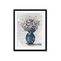 Picture of Blue Pot of Daisies _GroupedProduct_Rectangle_Portrait_Framed_Matted_