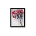 Picture of Red Floral Lamp _GroupedProduct_Rectangle_Portrait_Framed_Matted_
