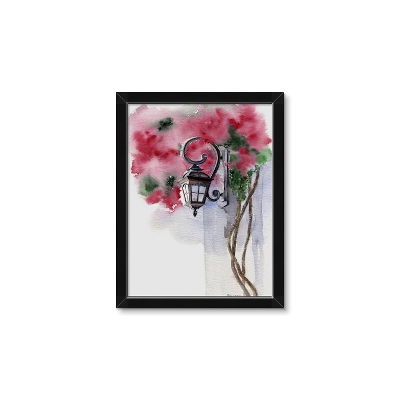 Picture of Red Floral Lamp _GroupedProduct_Rectangle_Portrait_Framed_Matted_