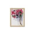 Picture of Red Floral Lamp _GroupedProduct_Rectangle_Portrait_Framed_Matted_