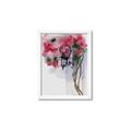 Picture of Red Floral Lamp _GroupedProduct_Rectangle_Portrait_Framed_Matted_