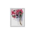 Picture of Red Floral Lamp _GroupedProduct_Rectangle_Portrait_Framed_Matted_