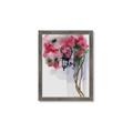 Picture of Red Floral Lamp _GroupedProduct_Rectangle_Portrait_Framed_Matted_
