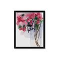 Picture of Red Floral Lamp _GroupedProduct_Rectangle_Portrait_Framed_Matted_