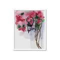 Picture of Red Floral Lamp _GroupedProduct_Rectangle_Portrait_Framed_Matted_