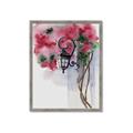 Picture of Red Floral Lamp _GroupedProduct_Rectangle_Portrait_Framed_Matted_