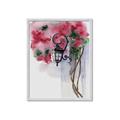 Picture of Red Floral Lamp _GroupedProduct_Rectangle_Portrait_Framed_Matted_