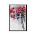 Picture of Red Floral Lamp _GroupedProduct_Rectangle_Portrait_Framed_Matted_