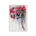 Picture of Red Floral Lamp _GroupedProduct_Rectangle_Portrait_Framed_Matted_