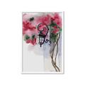 Picture of Red Floral Lamp _GroupedProduct_Rectangle_Portrait_Framed_Matted_