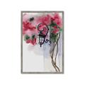 Picture of Red Floral Lamp _GroupedProduct_Rectangle_Portrait_Framed_Matted_