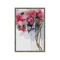 Picture of Red Floral Lamp _GroupedProduct_Rectangle_Portrait_Framed_Matted_