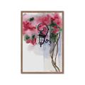 Picture of Red Floral Lamp _GroupedProduct_Rectangle_Portrait_Framed_Matted_