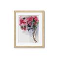 Picture of Red Floral Lamp _GroupedProduct_Rectangle_Portrait_Framed_Matted_