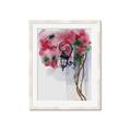 Picture of Red Floral Lamp _GroupedProduct_Rectangle_Portrait_Framed_Matted_