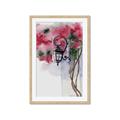 Picture of Red Floral Lamp _GroupedProduct_Rectangle_Portrait_Framed_Matted_