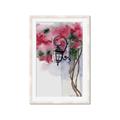 Picture of Red Floral Lamp _GroupedProduct_Rectangle_Portrait_Framed_Matted_