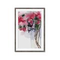 Picture of Red Floral Lamp _GroupedProduct_Rectangle_Portrait_Framed_Matted_
