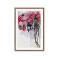 Picture of Red Floral Lamp _GroupedProduct_Rectangle_Portrait_Framed_Matted_