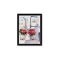 Picture of Red Floral Buildings _GroupedProduct_Rectangle_Portrait_Framed_Matted_