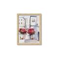 Picture of Red Floral Buildings _GroupedProduct_Rectangle_Portrait_Framed_Matted_