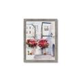 Picture of Red Floral Buildings _GroupedProduct_Rectangle_Portrait_Framed_Matted_