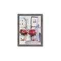 Picture of Red Floral Buildings _GroupedProduct_Rectangle_Portrait_Framed_Matted_
