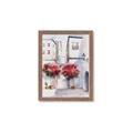 Picture of Red Floral Buildings _GroupedProduct_Rectangle_Portrait_Framed_Matted_