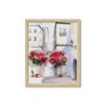 Picture of Red Floral Buildings _GroupedProduct_Rectangle_Portrait_Framed_Matted_