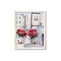Picture of Red Floral Buildings _GroupedProduct_Rectangle_Portrait_Framed_Matted_