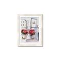 Picture of Red Floral Buildings _GroupedProduct_Rectangle_Portrait_Framed_Matted_