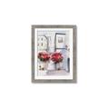 Picture of Red Floral Buildings _GroupedProduct_Rectangle_Portrait_Framed_Matted_