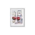 Picture of Red Floral Buildings _GroupedProduct_Rectangle_Portrait_Framed_Matted_