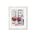 Picture of Red Floral Buildings _GroupedProduct_Rectangle_Portrait_Framed_Matted_
