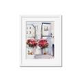 Picture of Red Floral Buildings _GroupedProduct_Rectangle_Portrait_Framed_Matted_